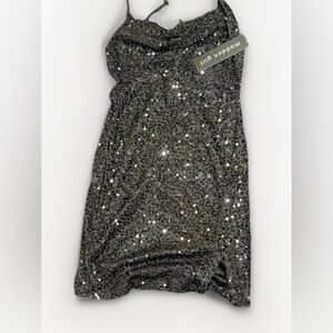 Madden Girl Glittering Black Sequin Dress